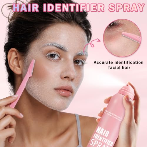 Hair Identifier Spray for Face Shaving - 2 Pack Dermaplaning Tool