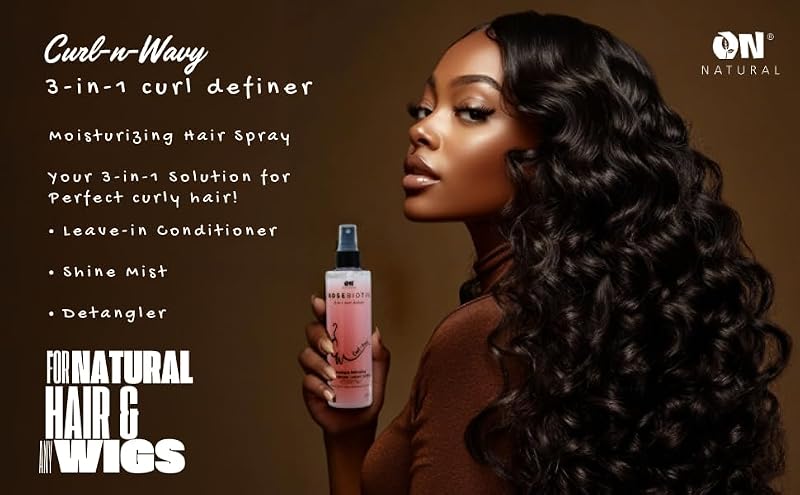 On Natural Curl-N-Wavy 3-in-1 Curl Definer, Rosemary & Aloe Vera, 8 oz