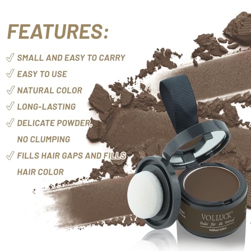 Root Touch Up Hair Powder - A-Medium Brown, Instant Gray Hair Concealer