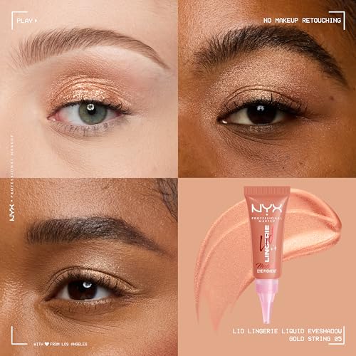 NYX Lid Lingerie Cream Eye Shadow - Gold String, 24HR Wear