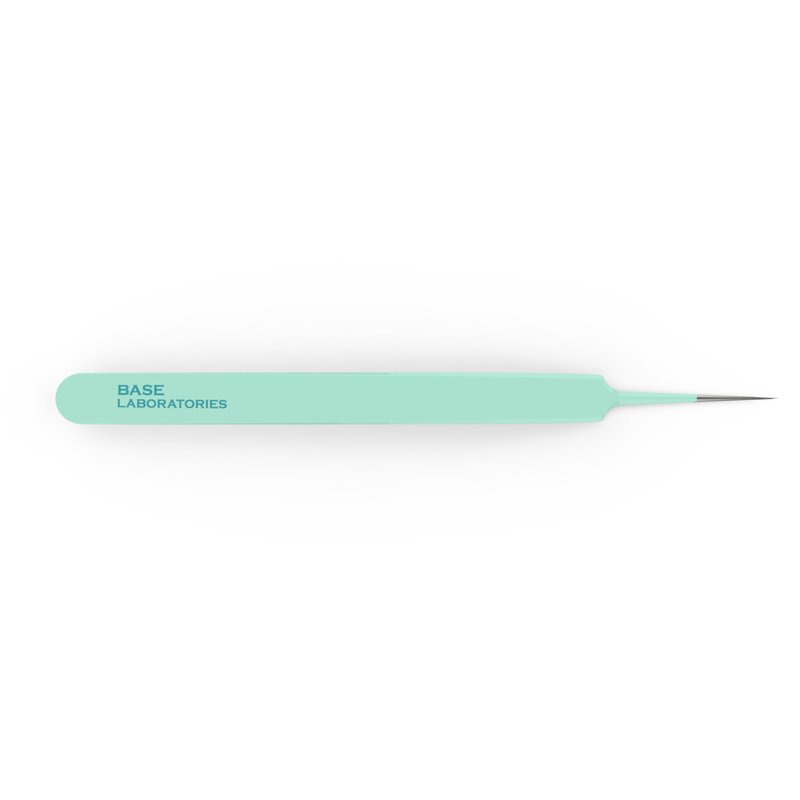 Base Labs Ingrown Hair Tweezers Set – 2 Pack Precision Tweezers for Ingrown Hair Removal, Curved & Pointed Tip Stainless Steel Tweezers with Protective Case for Razor Bumps, Splinters & Facial Hair