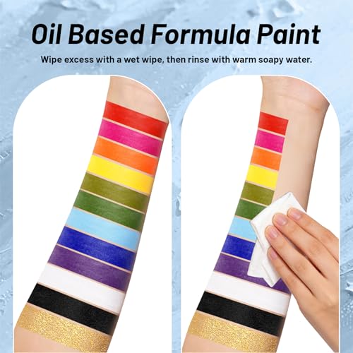 Light Blue Vegan Face and Body Paint Stick - 0.12oz for Halloween
