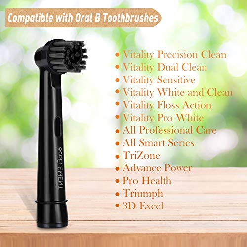 ecoELEMENT 4-Pack Replacement Toothbrush Heads Compatible with Oral-B