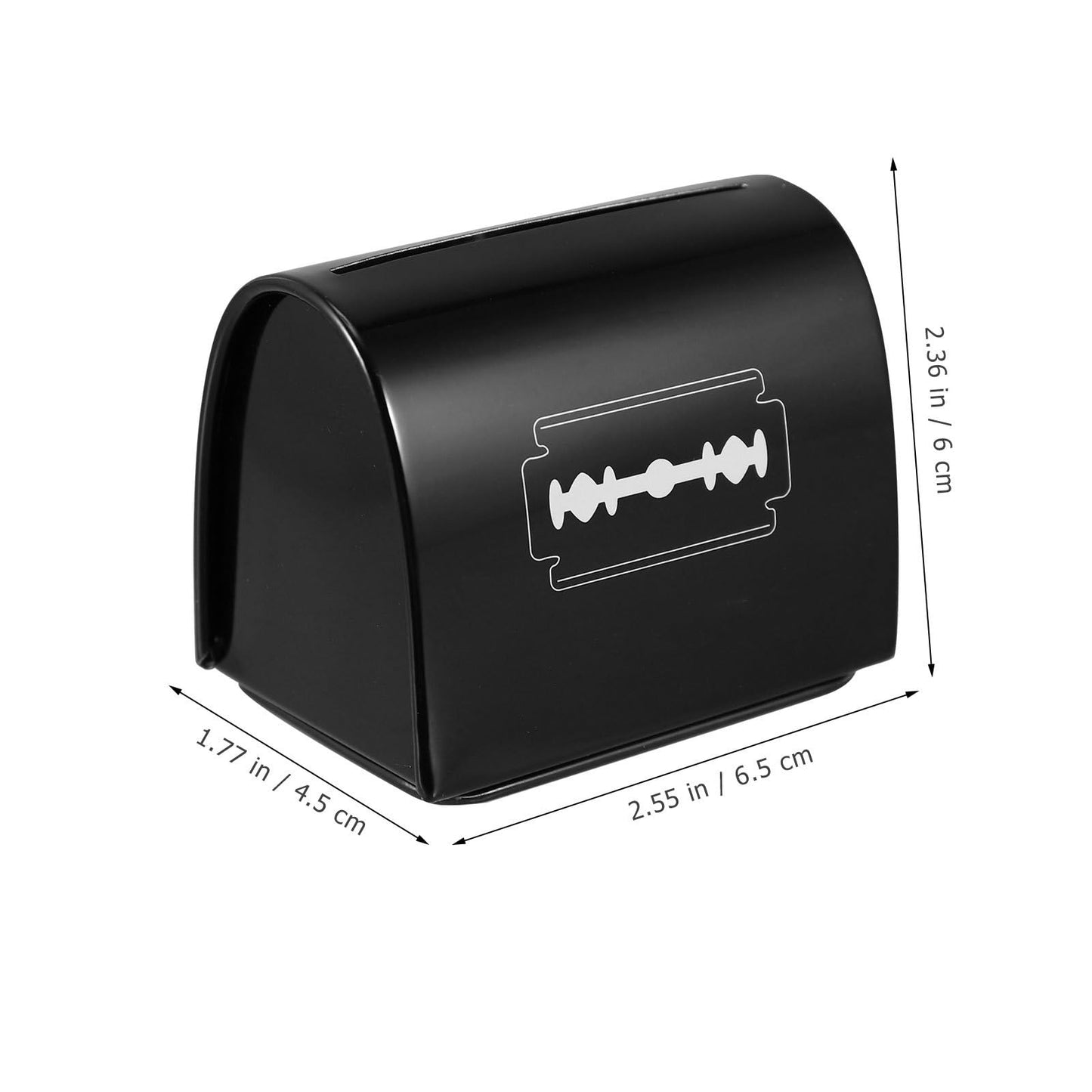 Uonlytech 2Pcs Razor Blade Disposal Container Safe Storage Box for Barber Shop Double Edge Blades Disposal Case Compact 2.55X1.77X2.04In