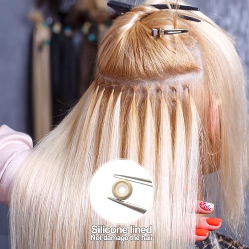 Medsuo 200pcs Silicone Lined Nano Ring Beads for Hair Extensions