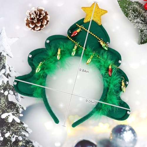 CIEHER Christmas Tree Headband - Festive Holiday Hair Accessory for Parties