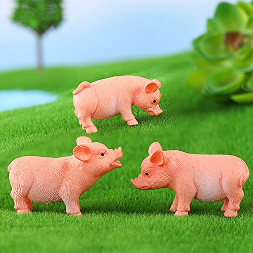12Pcs Miniature Pig Figurines Set for Fairy Garden & Cake Toppers