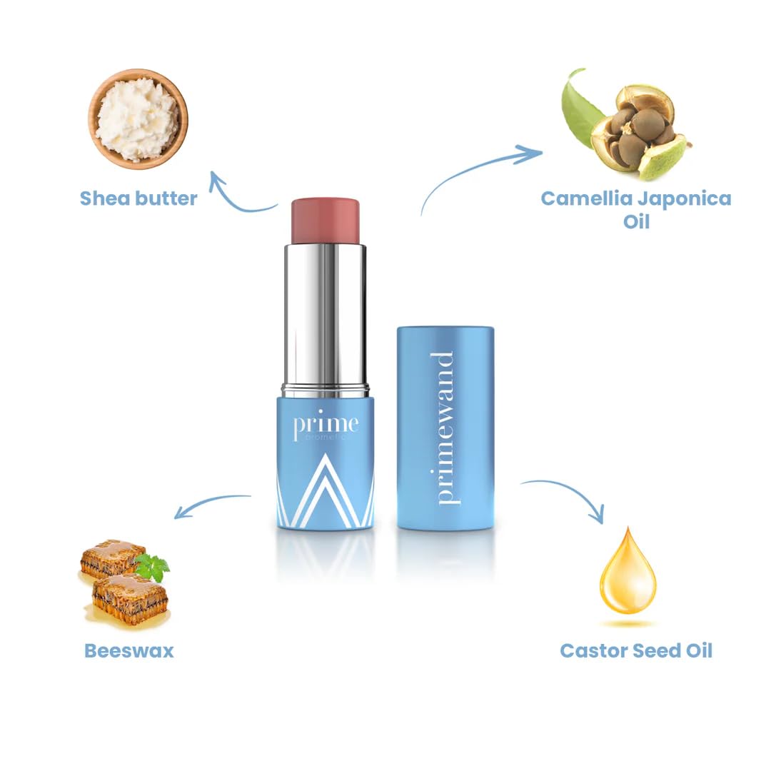 Prime Prometics PrimeWand Nude for Mature Women – All-in-One Lip, Cheek & Glow Stick – Sheer Rosy Tint with Shea Butter & Camellia Oil – Moisturizing, Buildable, and Skin-Enhancing