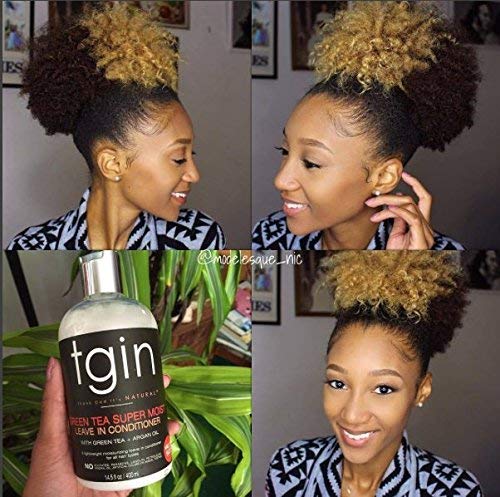 tgin Green Tea Super Moist Leave-In Conditioner for Curly Hair, 13 oz