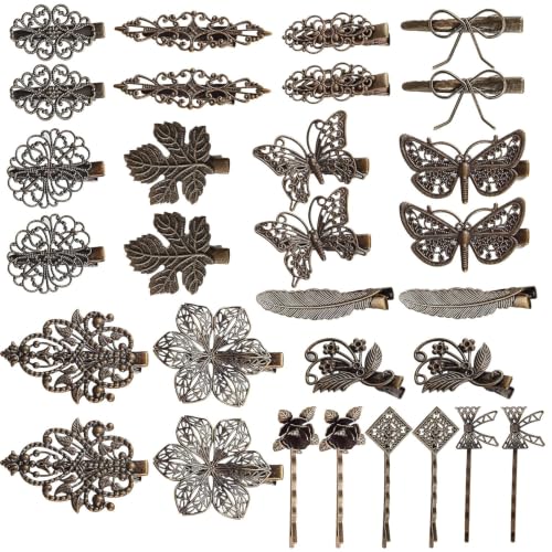 Vintage Bronze Gothic Hair Clips and Bobby Pins Set for Women & Girls