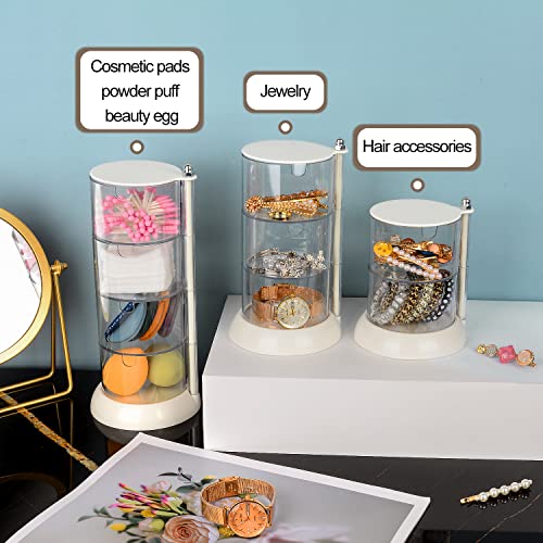 JessLab 4-Layer Rotating Hair Accessories Organizer - Hair Tie & Jewelry Caddy
