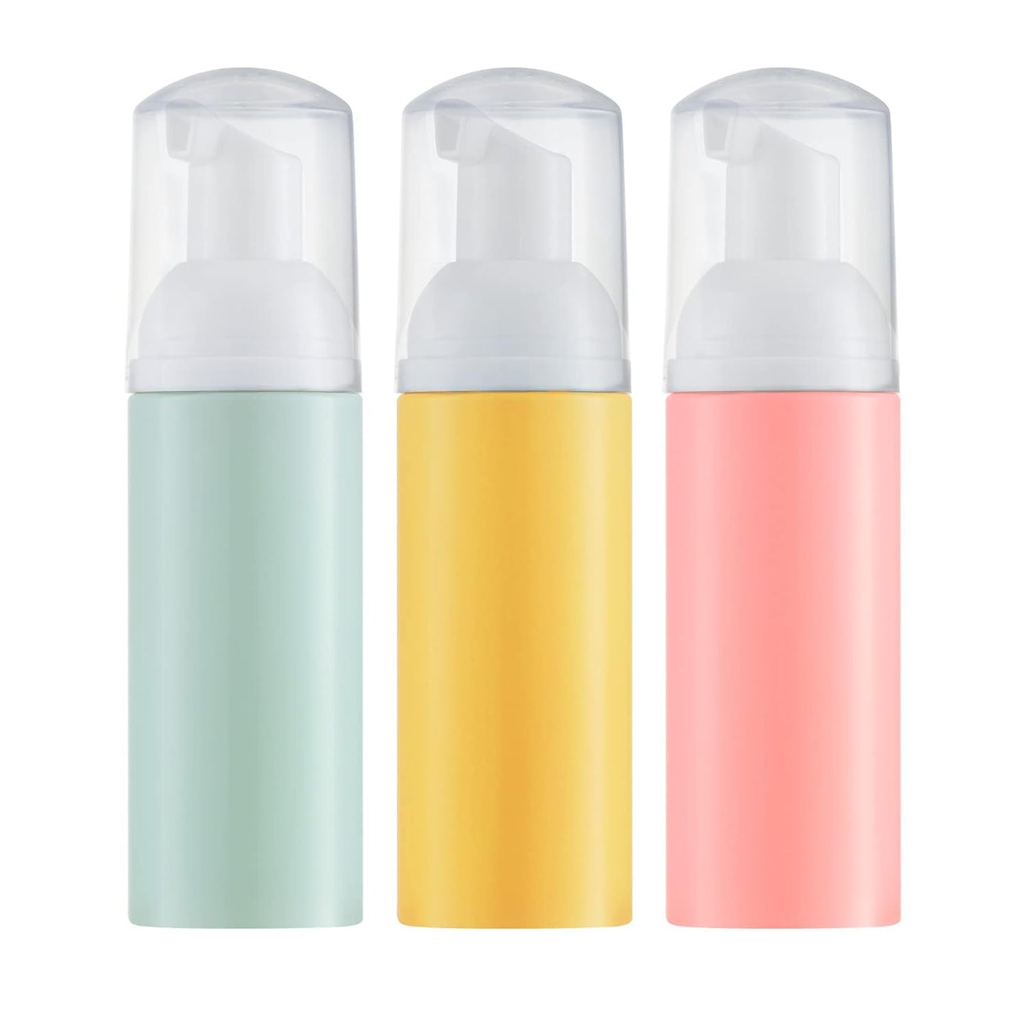 Foam Pump Bottle - Empty Travel Size Dispenser for Soap & Shampoo | Pink, 60ml, 3-Pack