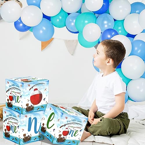 Gone Fishing First Birthday Decorations Kit for Boys - Balloon Boxes & Accessories