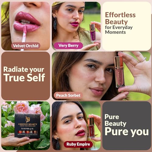 Peach Sorbet Lip Trio – Matte Lipstick, Gloss & Oil Set