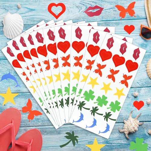 210-Piece Colorful Sunbathing Stickers for Body Tanning, Self-Adhesive Body Art
