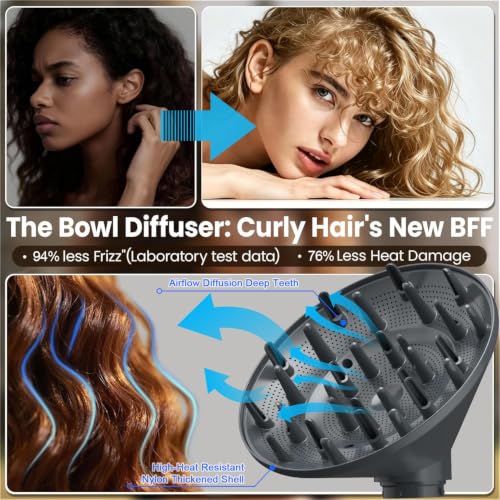 Extra Large Curl Diffuser for Dyson Airwrap HS01 HS05 HS08 - Gray