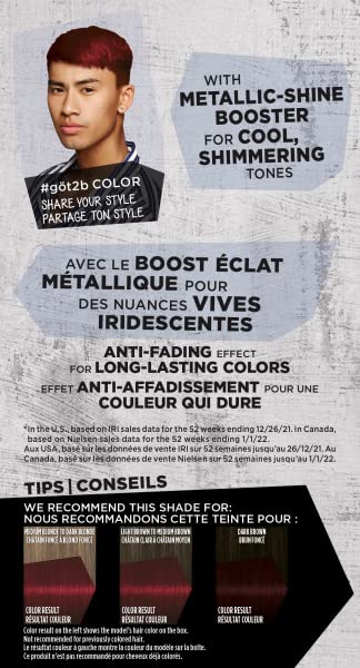 Got2b Metallics Permanent Hair Color M65 Deep Red - Shimmering Shine
