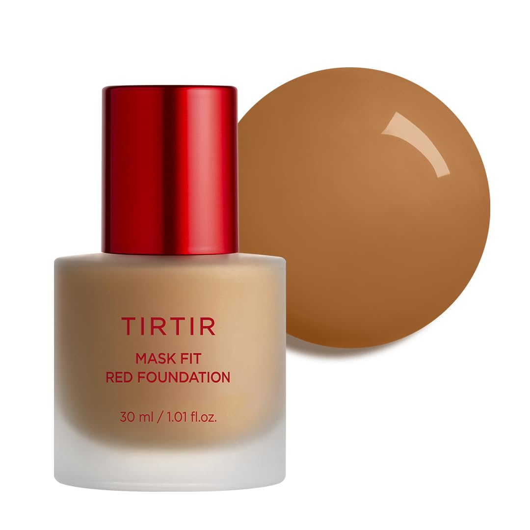 TIRTIR Mask Fit Red Foundation - Long Lasting Flawless Coverage, Hydrating & Pore-Blurring | #21N Ivory, 1.01 Fl Oz