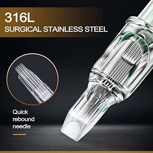Yuelong 40pcs Mixed Round Liner Shader Magnum Tattoo Cartridge Needles - Standard Size Variants RL RS RM