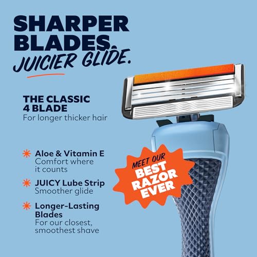 Dollar Shave Club Guest Pass Shave Set - 4 Blade Razor Kit (Blue)