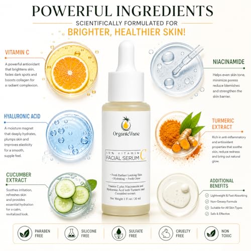 Vitamin C serum for Face Brightening Anti Aging and Hydrating with