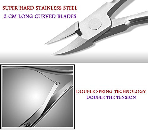 Professional Ingrown Toenail Clipper - Surgical Stainless Steel Nipper for Thick Toenails