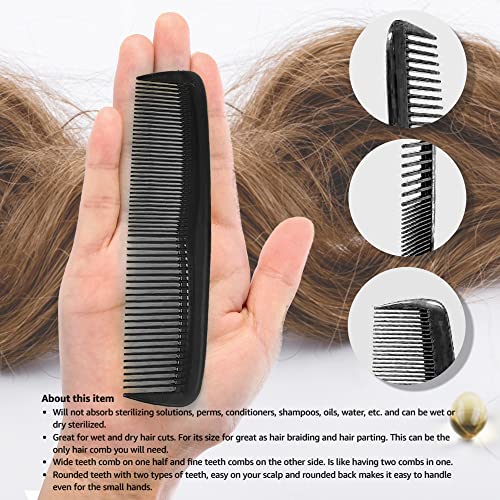 Soft 'N Style 4-Pack Durable Hair Combs Set - Fine & Wide Tooth
