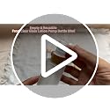 Frosted Glass Cosmetic Container Set with Bamboo Cover - 4 Pack