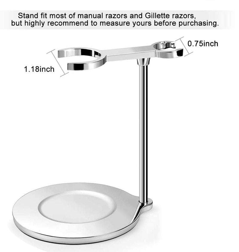 GRUTTI Luxury Shaving Organizer Stand & Bowl Set - 3-Layer Stainless Steel Bowl, Keeps Tools Dry & Organized - Gift for Dad/Husband