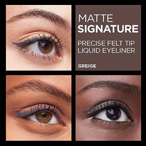 L'Oreal Paris Matte Signature Waterproof Liquid Eyeliner - Greige, 0.07 oz (Pack of 1)