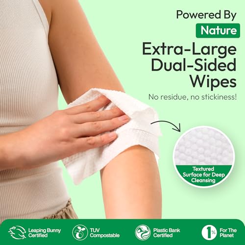 FOMIN Refresh Cucumber Aloe Travel Deodorant Wipes - 15 Count, Biodegradable & Gentle