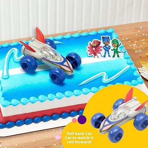PJ Masks Save the Day Cake Topper with Free-Wheeling Car