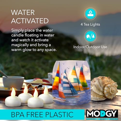 Water Activated LED Floating Candles - White (4 Pack)