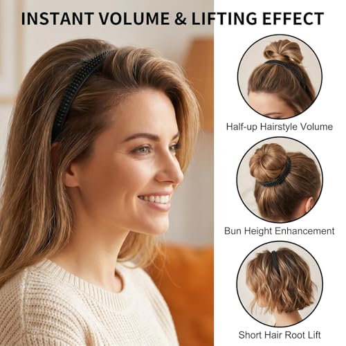 VANTOBEST 5PCS Hair Bump It Set for Volume & Styling, Black