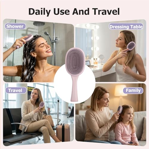 2-in-1 Detangling Brush & Scalp Massager for All Hair Types