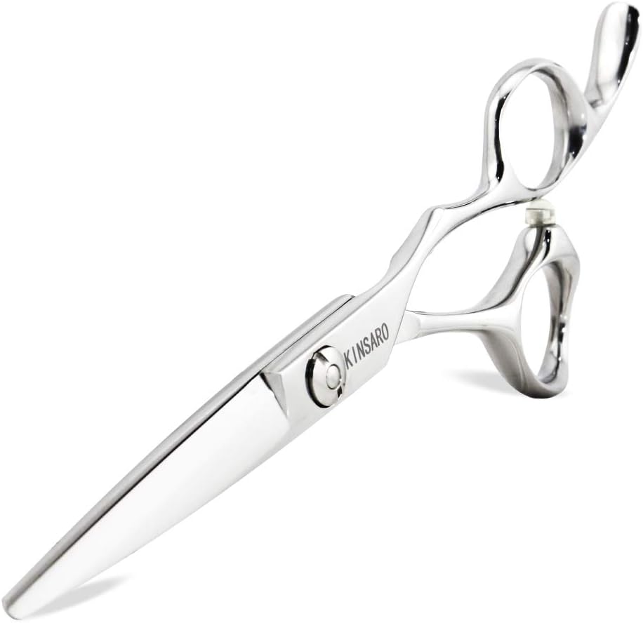 Professional Hair Cutting Scissors - 5.5" Barber Shears with 440C Convex Blades | Silvery Finish for Home or Salon Use