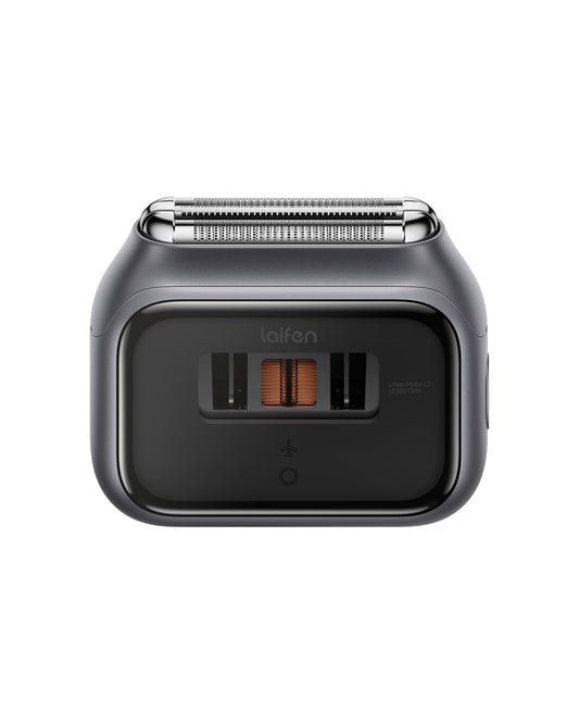 Laifen P3 Pro 3-Blade Electric Shaver, Dual Linear High-Speed Motors 12,000 Cuts/Min, 100-Min Runtime, IPX7 Waterproof, Rechargeable Electric Razor for Men, Travel-Friendly (Space Gray Aluminum Alloy)