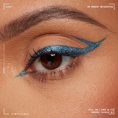 NYX Epic Ink Glitz Liquid Eyeliner - Waterproof Shimmer Teal Blue