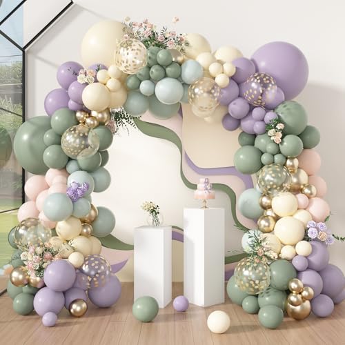 Amandir 173-Piece Pastel Balloon Arch Kit for Parties