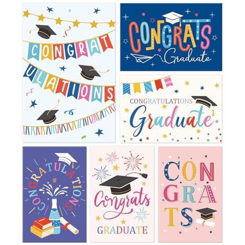 24 Pack Graduation Cards with Envelopes - Celebrate High School & College