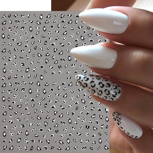 6 Sheets Leopard Print Nail Art Stickers - Cute Fall Designs