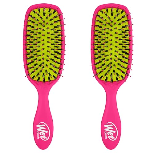 Wet Brush Shine Enhancer Hair Brush - Natural Boar & IntelliFlex Bristles, All Hair Types, Pack of 2