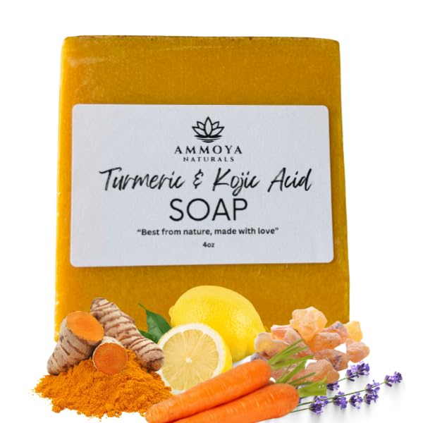 Ammoya Naturals Turmeric Cleansing Soap Bar for Face & Body - 2 Pack