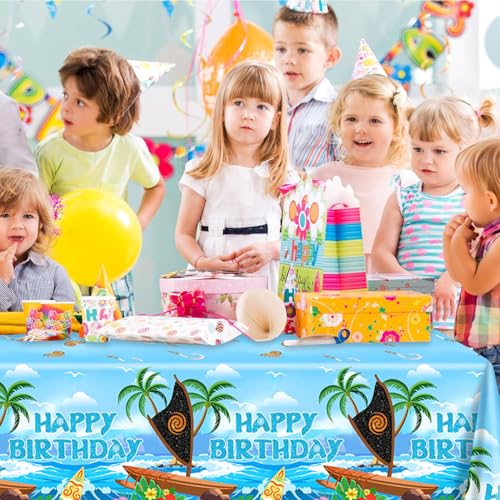 Ocean-Themed Tablecloth Set for Kids Birthday Parties - 2 Pcs
