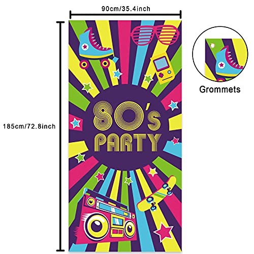 80's Retro Party Banner - I Love 80's Theme Decor for Events