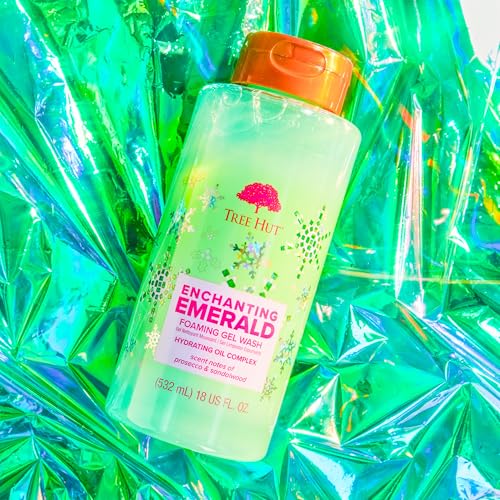 Tree Hut Enchanting Emerald Foaming Gel Wash - Hydrating Skin Cleanser with Shea Butter, 18 fl oz
