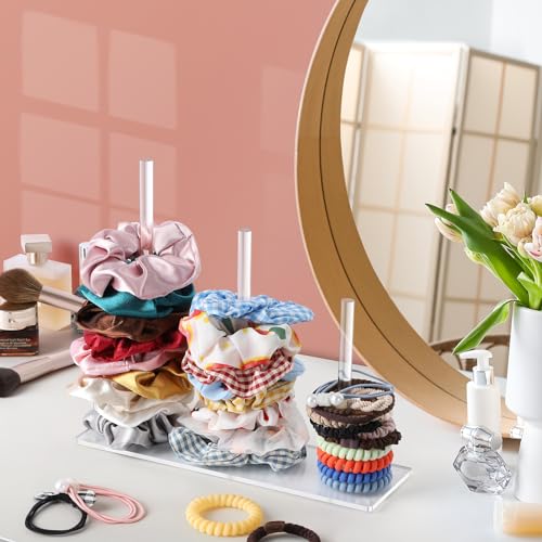 Acrylic 3-Tier Scrunchie Holder Organizer for Hair Ties