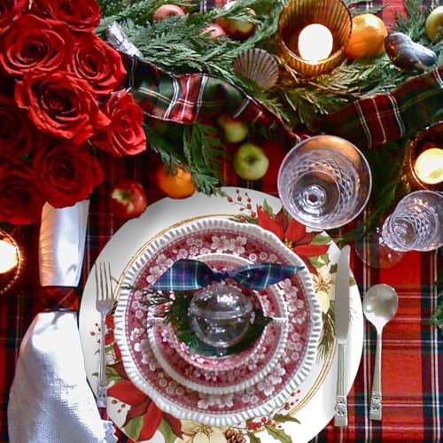 50 Pack Christmas Paper Placemats - 13.7 Inch Disposable Holiday Table Mats