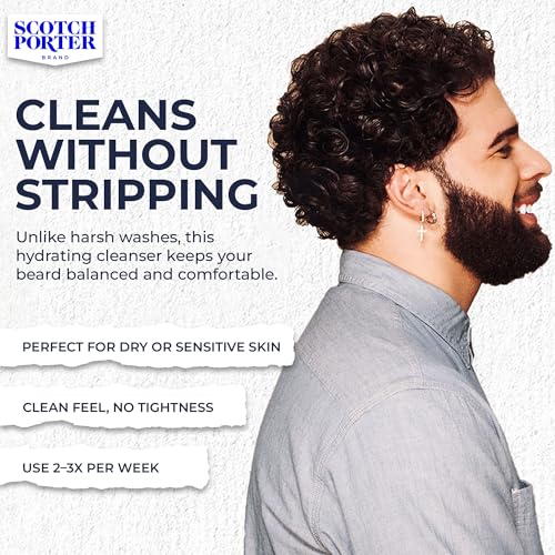 Scotch Porter Moisturizing Beard Wash - Warm Spice & Musk, 4 oz