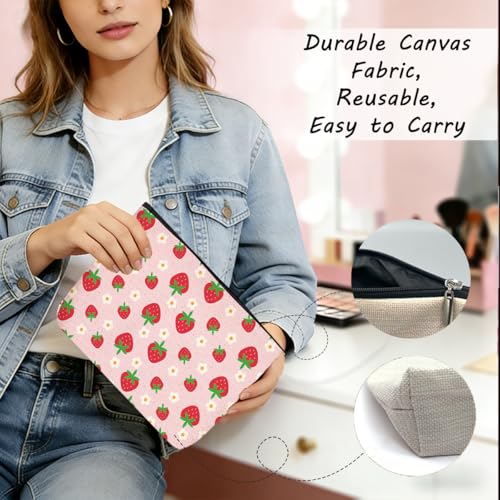 Jealance Strawberry Pattern Waterproof Makeup & Travel Bag - 98